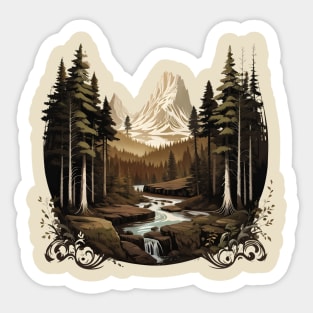 Forest Sticker Forest Decal Forest Laptop Sticker Midnight 