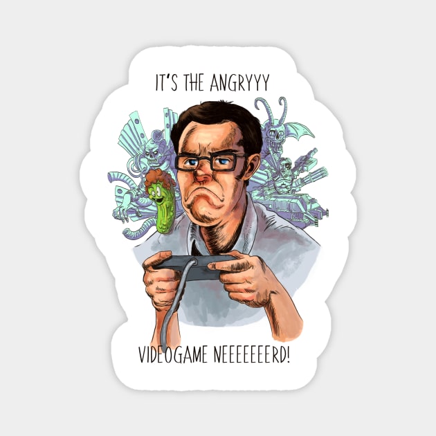 Angry Videogame Nerd Magnet by Creepsandbabes