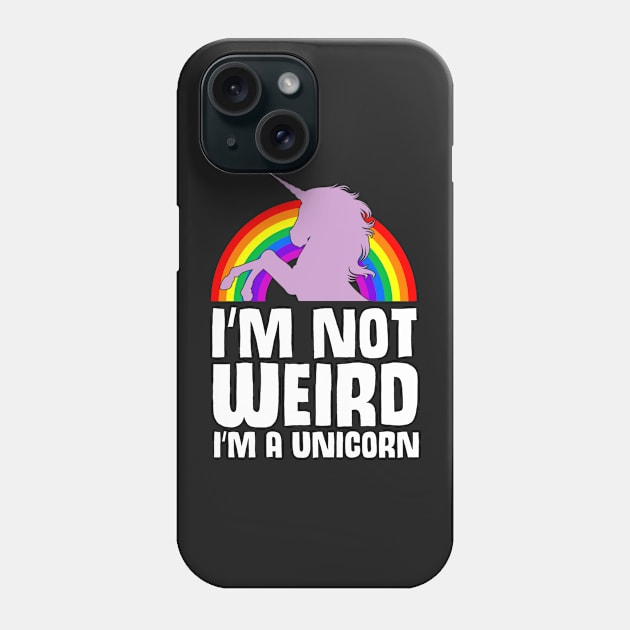 Unicorn with rainbows Phone Case by Mesyo