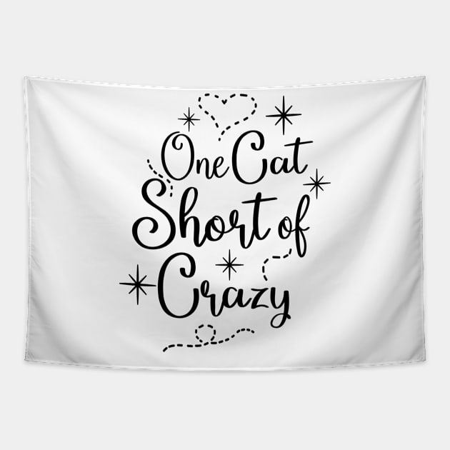 one cat short of crazy Tapestry by GloriaArts⭐⭐⭐⭐⭐