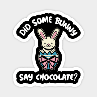 Did Some Bunny Say Chocolate Easter Egg Magnet