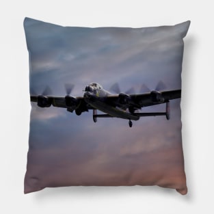 Avro Lancaster at Sunset Pillow