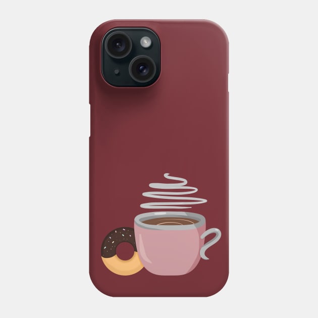 Coffee & Frosted Doughnut Phone Case by PandLCreations