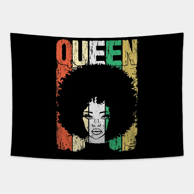 Black Queen Girl Magic Balck Pride African Afro Tapestry by BrightGift