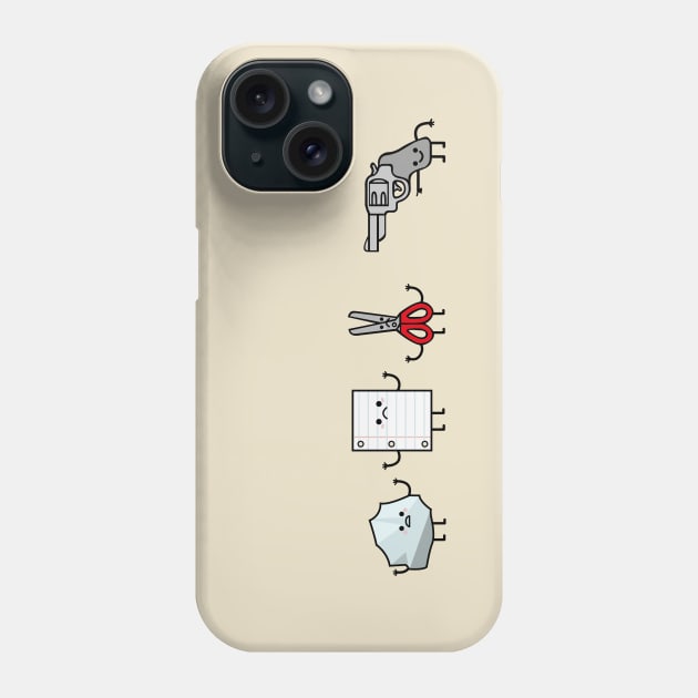 Rock, Paper, Scissors, Gun I win Phone Case by BOEC Gear