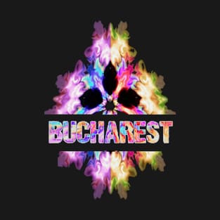 Bucharest Tie Dye Watercolor Gift Souvenir T-Shirt