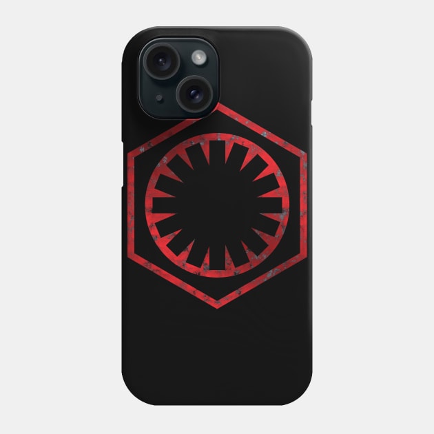 The First Order/New Imperial Logo - Red Metal Weathered Phone Case by fotofixer72