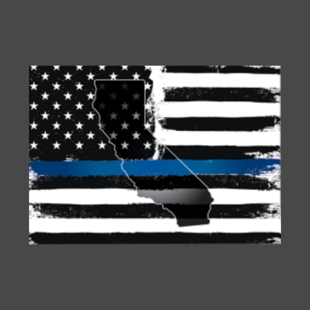 California Thin Blue Line Flag by Ten20Designs