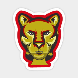 Retro Lion Woman Magnet