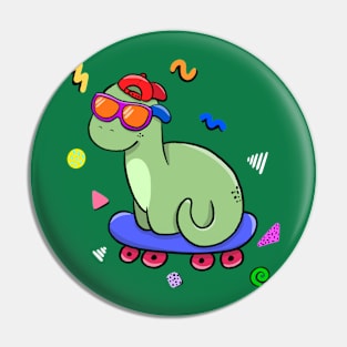 Skateboard Dinosaur Pin