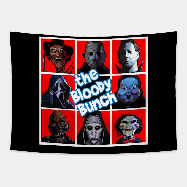 the Bloody Bunch - Killer Krew Tapestry by David Hurd Designs