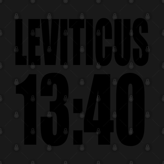 Leviticus 13:40 (in black letter) by Duds4Fun