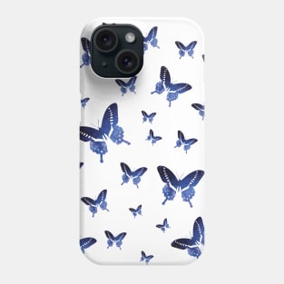 Blue Galaxy Butterfly Pattern Phone Case