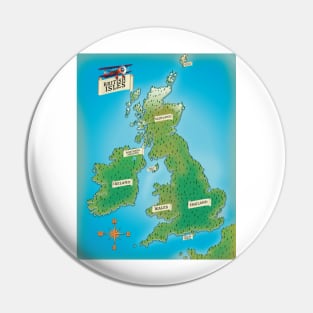 Map of the British Isles Pin