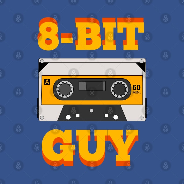 8-Bit Guy pixelated fun design retro Geeks by BecomeAHipsterGeekNow