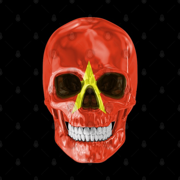 Vietnam Flag Skull - Gift for Vietnamese With Roots From Vietnam by Country Flags