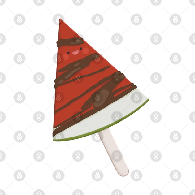 Cute watermelon ice cream by Dsanstudio