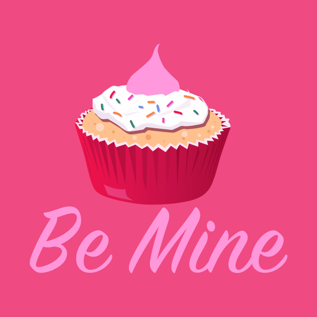 Be Mine Valentine Cupcake by epiclovedesigns