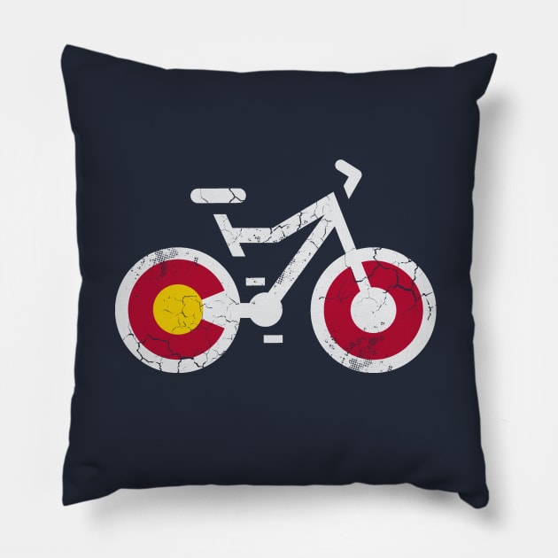 Colorado Flag Mountain Bike Pillow by E