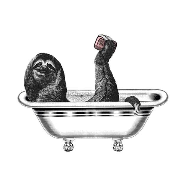 bathroom sloth by ysmnlettering