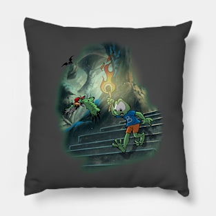 frog in cave Pillow