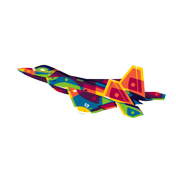 F-22 Raptor in Pop Art by wpaprint