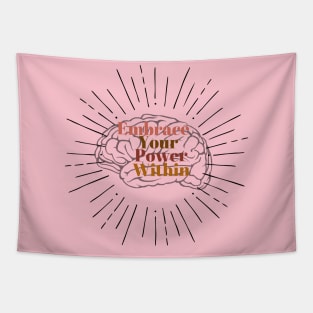 Empower Your Power Within | Brain with Sparks Design Tapestry