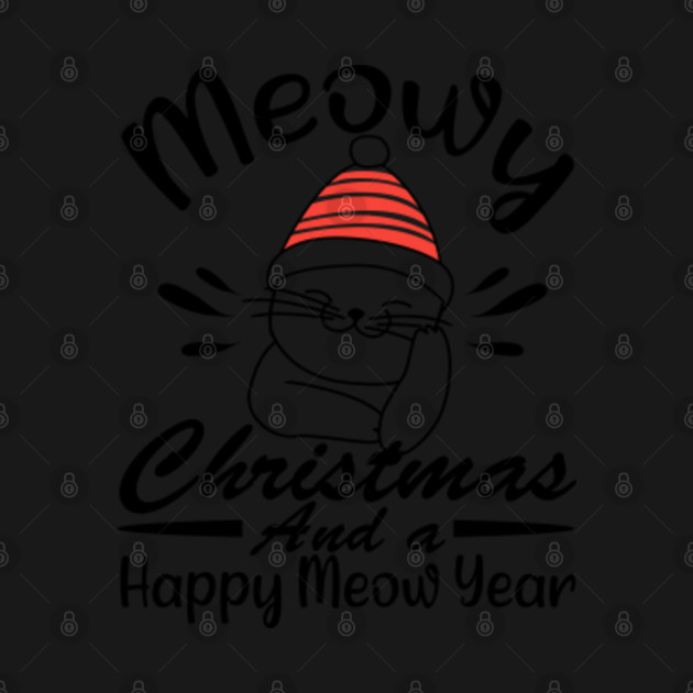 Discover Meowy Christmas And A Happy Meow Year - Meowy Christmas And A Happy Meow Year - T-Shirt