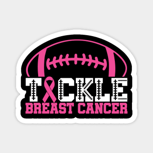 Tackle Breast Cancer Football Sport Awareness Support Pink Ribbon Magnet