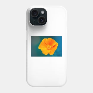 Close-up of a California poppy Phone Case