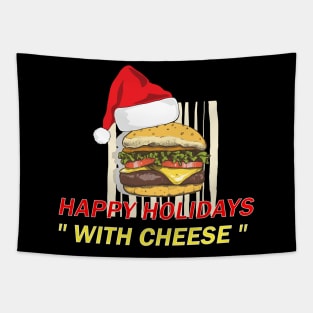 happy holidays with cheese Tapestry