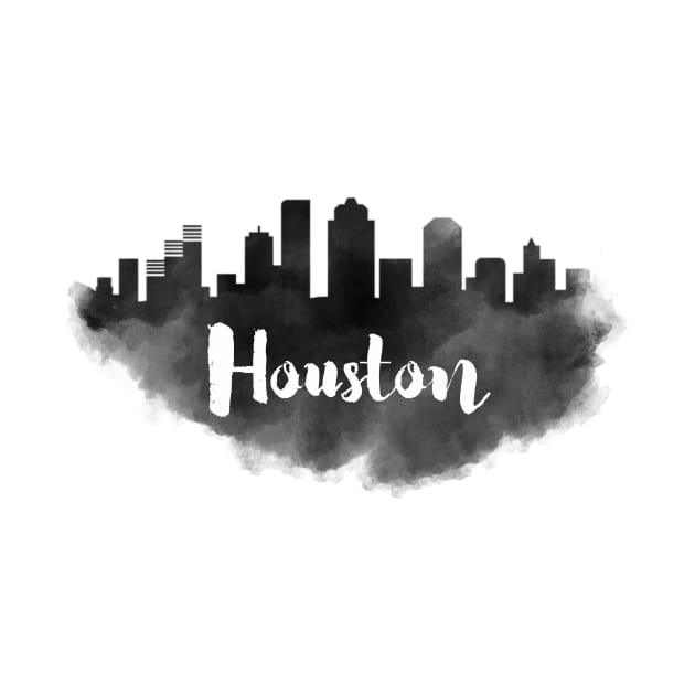 Houston watercolor by kursatunsal