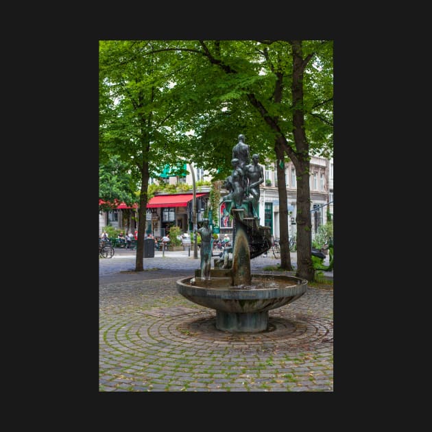 Grossneumarkt, street scene, fountain, Hamburg, Germany by Kruegerfoto