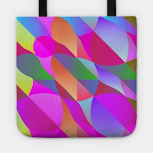 Pink Blue Green Swirled Colorful Flame Abstract Pattern Tote