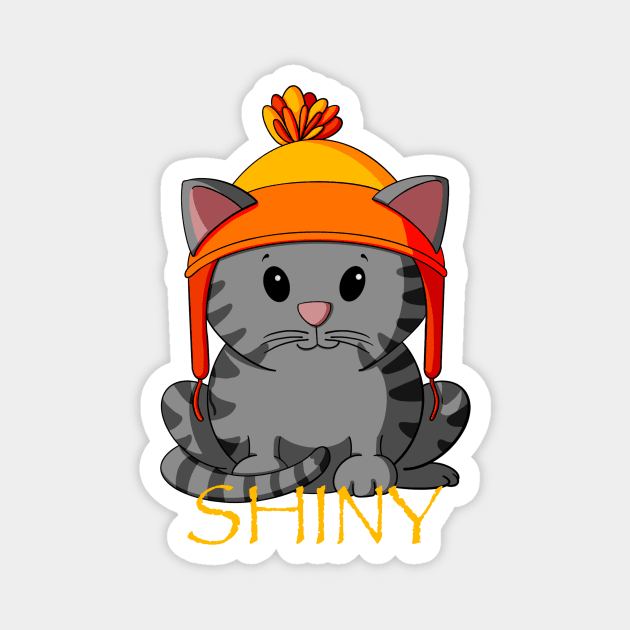 Shiny Tabby Cat Magnet by Alisha Ober Designs