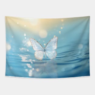 Butterfly Water Nature Serene Tranquil Tapestry