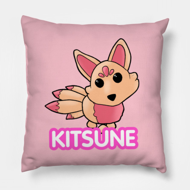 Cute Kitsune Logo Roblox Pillow Teepublic Au - cute new roblox logo