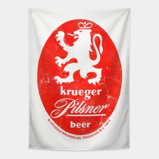 Krueger Pilsner --- Brewery Logo -- Vintage Aesthetic Tapestry