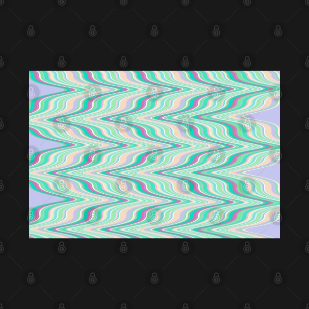 Seafoam green blue infinite ikat pattern, magical chevron by KINKDesign
