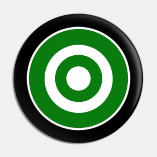 Green Target Symbol Pin