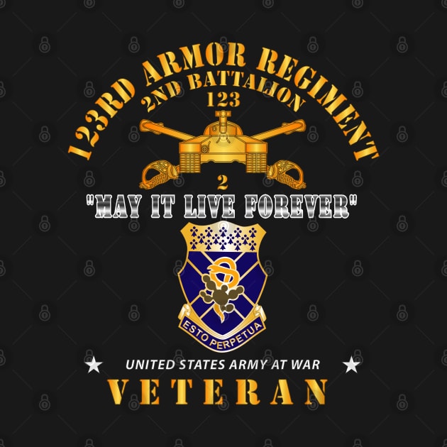 2nd Battalion 123rd Armor Regiment, May it Live Forever - Veteran W DUI - Br X 300 by twix123844