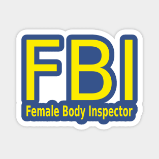 Female Body Inspector Yellow Magnet