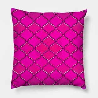 Pink Arabesque Pattern Pillow