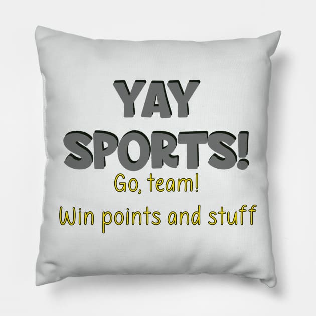 Yay Sports! Pillow by Flux+Finial