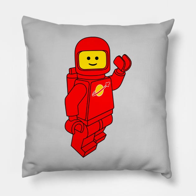 Spaceman! (Red) Pillow by HenriDefense