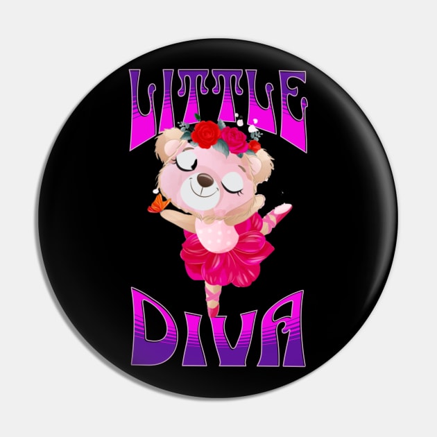 Little Diva Ballerina Bear Pin by RockReflections