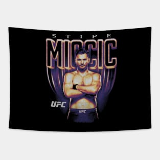 Stipe Miocic Retro Bitmap Tapestry