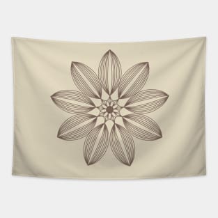 Boho Ornament Sympol Flower Shape  Minimalist Design Tapestry