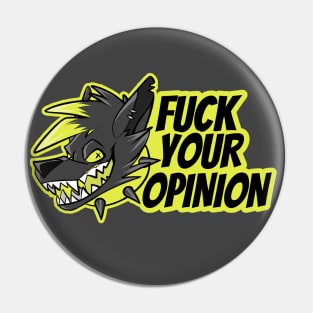 Yellow Punk Wolf Pin