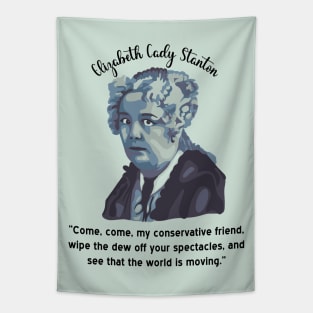 Elizabeth Cady Stanton Portrait and Quote Tapestry